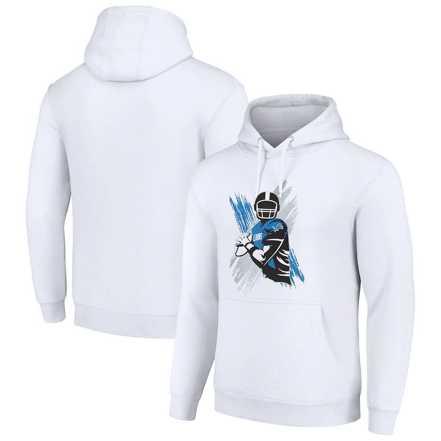 Men detroit lions white NFL 2024 hoodie